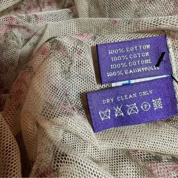 Ralph Lauren Spring 2003 Runway Collection Wallpaper Floral Mesh Knit Blouse - Picture 11 of 15